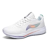 Unisex Sports Running Shoes Lightweight Breathable Sneakers Non-Slip Cushioning Racing Tennis Fitness Casual Sneakers Street Personalized Fluorescent Casual Walking Shoes