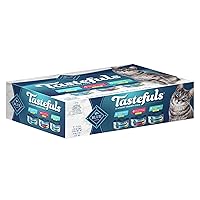 Tastefuls Natural Flaked Wet Cat Food Variety Pack, Tuna, Chicken and Fish & Shrimp Entrées in Gravy 5.5-oz Cans (12 Count - 4 of Each)