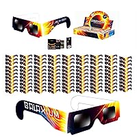 Solar Eclipse Glasses AAS Approved 2024 - [100 Pack] Bulk Retail Ready ISO12312-2 & CE Certified
