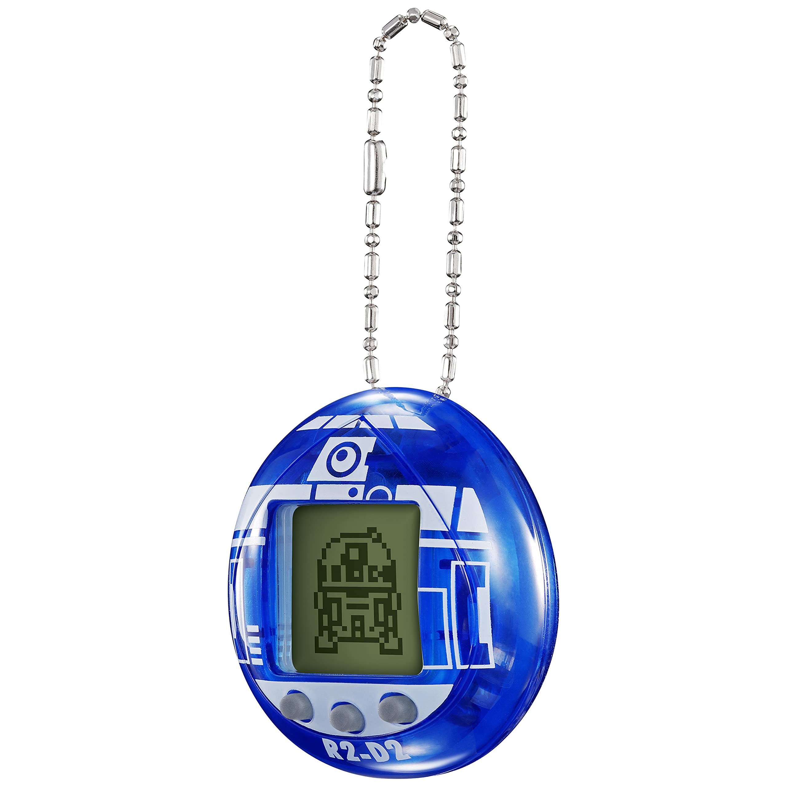 Tamagotchi 88822 Star Wars R2D2 Virtual Pet Droid with Mini-Games, Animated Clips, Extra Modes & Key Chain-(Blue), Multicolour