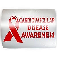 CARDIOVASCULAR DISEASE AWARENESS Red Ribbon Alcohol Drug Addiction - PICK YOUR COLOR & SIZE - Vinyl Decal Sticker D
