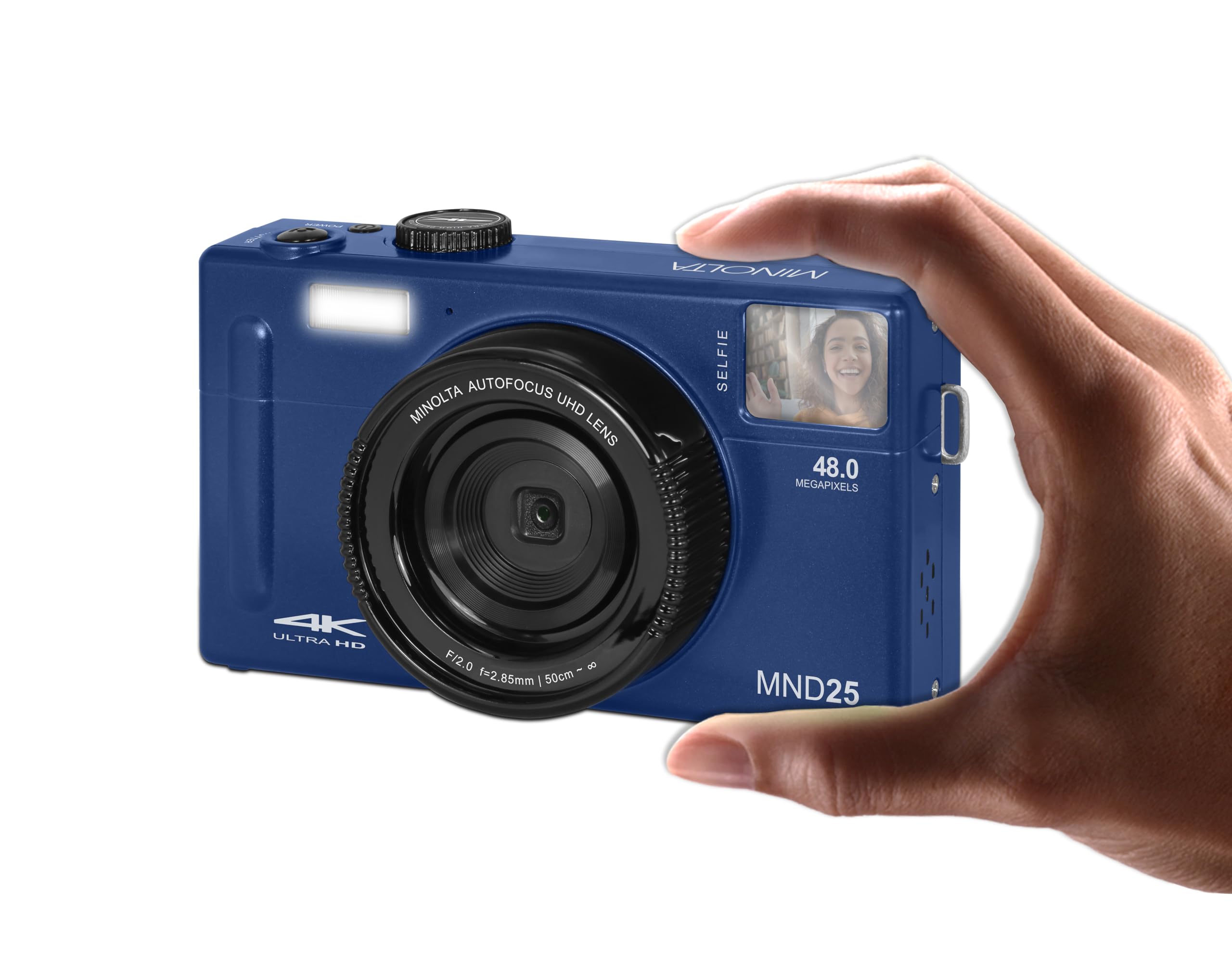 Minolta MND25 48 MP Autofocus / 4K Ultra HD Camera w/Selfie Mirror