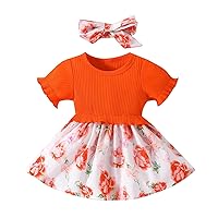 Baby Girls Toddler Dresses Infant Tutu Dress Kids Child Skirt Ruffle Layered Summer Cartoon Print Gown Skirt