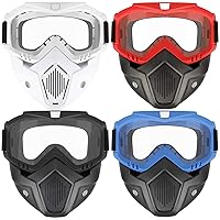 4 Pack Tactical Mask with Goggles Compatible with Nerf Rival, Apollo, Zeus, Khaos, Atlas, & Artemis Blasters Rival Mask for Kids