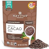 Raw Cacao Nibs, 4 oz. Bag, 38 Servings — Organic, Non-GMO, Fair Trade, Gluten-Free