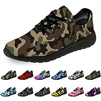 Camouflage Shoes for Women Men Running Shoes Womens Mens Comfortable Lightweight Walking Tennis Sneakers Camo Shoes Gifts