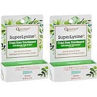 SuperLysine+ Cold Sore Treatment Ointment|Relieves Pain, Burning, and Itching|Cuts Healing Time in Half|0.25 Ounce - Pack of 2
