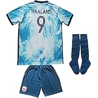 Youth Sportswear Norway 9 Haaland Kids Away Soccer Jersey/Shorts Football Socks Set