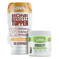 Mobility Bundle, Chicken Bone Broth and Glucosamine Rich Dog Treats with MSM, Omega 3, Chicken Flavor