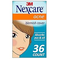Nexcare Acne Cover, Skin Cover Absorbs Pus and Oil From Clogged Pores, Suitable Skincare for Most Skin Types - 36 Acne Covers