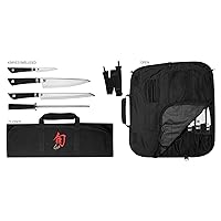 Shun Cutlery Sora 5 Piece Student Knife Set, Kitchen Knife Set with Knife Roll, Includes 8