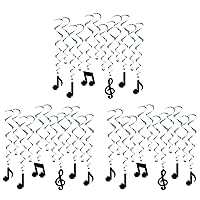 Beistle 36 Piece Music Notes Decorations Hanging Whirls Swirls for Band Recital, Baby Shower Party Supplies, Bulletin Board Classroom Decor