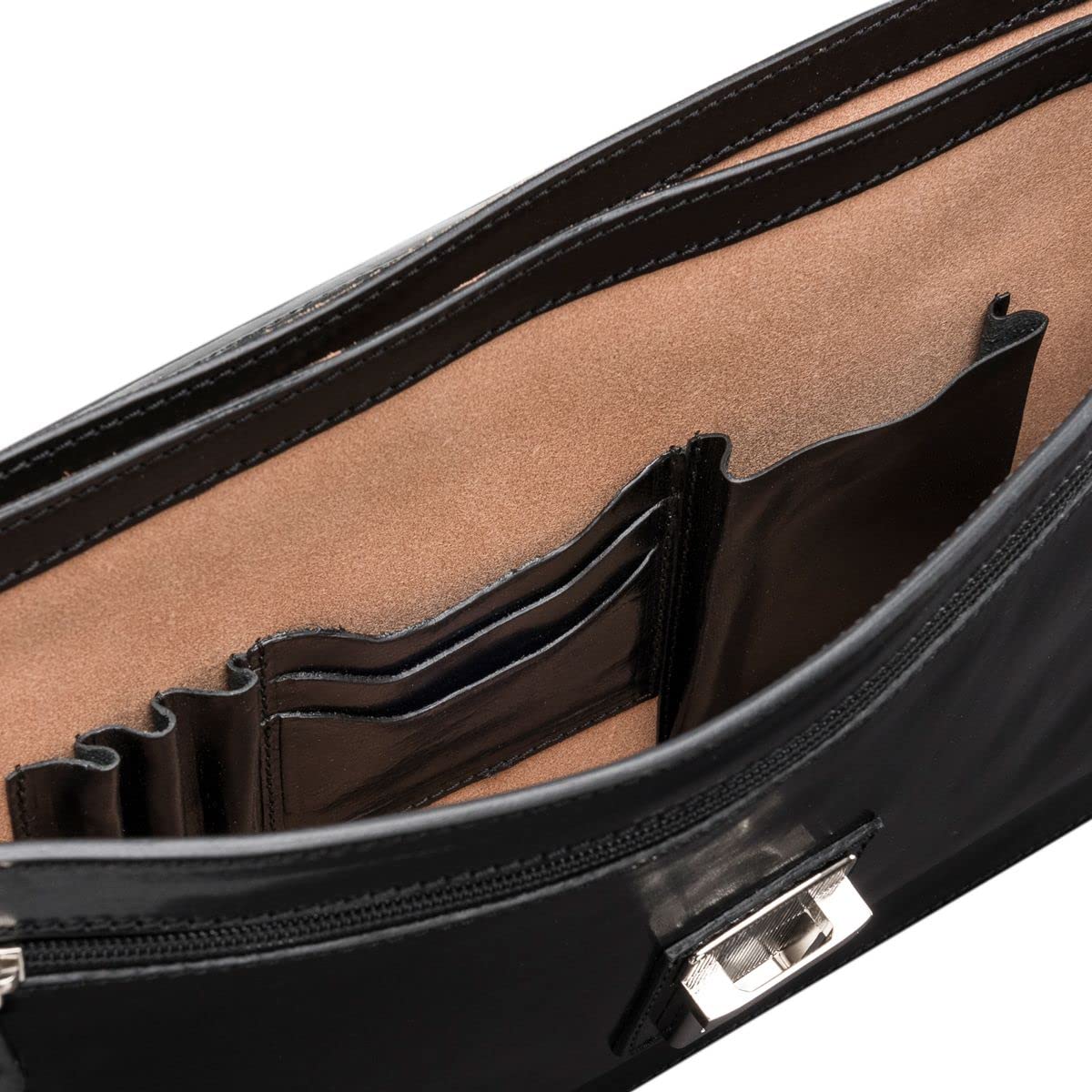 Maxwell Scott | Mens Quality Leather Classic Briefcase - 3 Section | The Paolo3 | Handmade In Italy