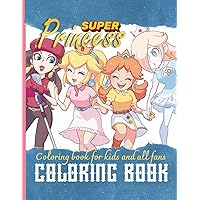 Super Princess Coloring Book: Many One Sided Drawing JUMBO Pages Of Characters and Iconic Scenes for Children Kids Girls Boys Ages 2-4 4-8 6-12 8-12 & Adults (Italian Edition)