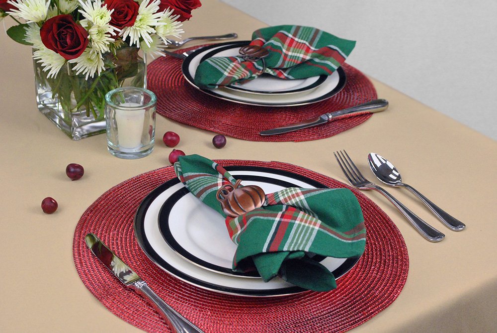 DII Christmas Thanksgiving Holiday Tabletop Décor Collection Decorative Napkin Ring Holder Set, 2