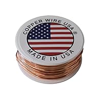 Solid Bare Copper Round Wire 5 Oz Spool Dead Soft 12 to 30 Ga (16 Ga / 43 Ft)
