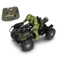 NKOK Halo Infinite: Gungoose & Master Chief 2.4 GHz Radio Control - W/Turbo Boost, Gungoose Vehicle W/Master Chief (762), Working Lights, Battery Powered, Officially Licensed, Ages 6+