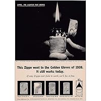 1962 Zippo: Golden Gloves of 1938, Zippo Print Ad