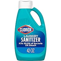 Clorox Laundry Sanitizer, 0% Bleach, Color Safe, Clean Linen, 42 Fluid Ounces (Pack May Vary)
