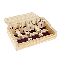 WE Games Mini Shut The Box Game Wooden - 5.5 inches, 9 Number Flip Tiles, Travel Size, Travel Games, Birthday Gifts, Math Games, Home Decor, Living Room Decor, Table Decor