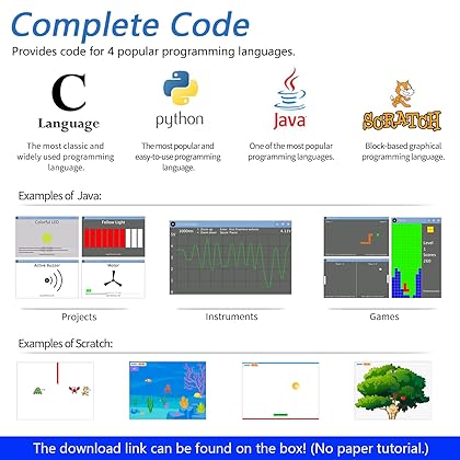 FREENOVE Complete Starter Kit for Raspberry Pi 4 B 3 B+ 400, Python C Java Scratch Code, 708-Page Tutorial, 138 Projects, 386 Items, Camera Speaker Sound Sensor (Raspberry Pi NOT Included)