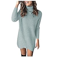 Sweater Dresses for Women 2023 Trendy Casual Knitwear Fashion Long Sleeve Lapel Hollow Pullover Sweater Dress