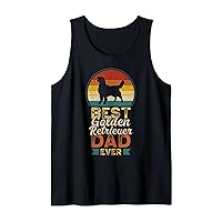 Mens Best Golden Retriever Dad Ever, Father's Day, Golden Daddy Tank Top