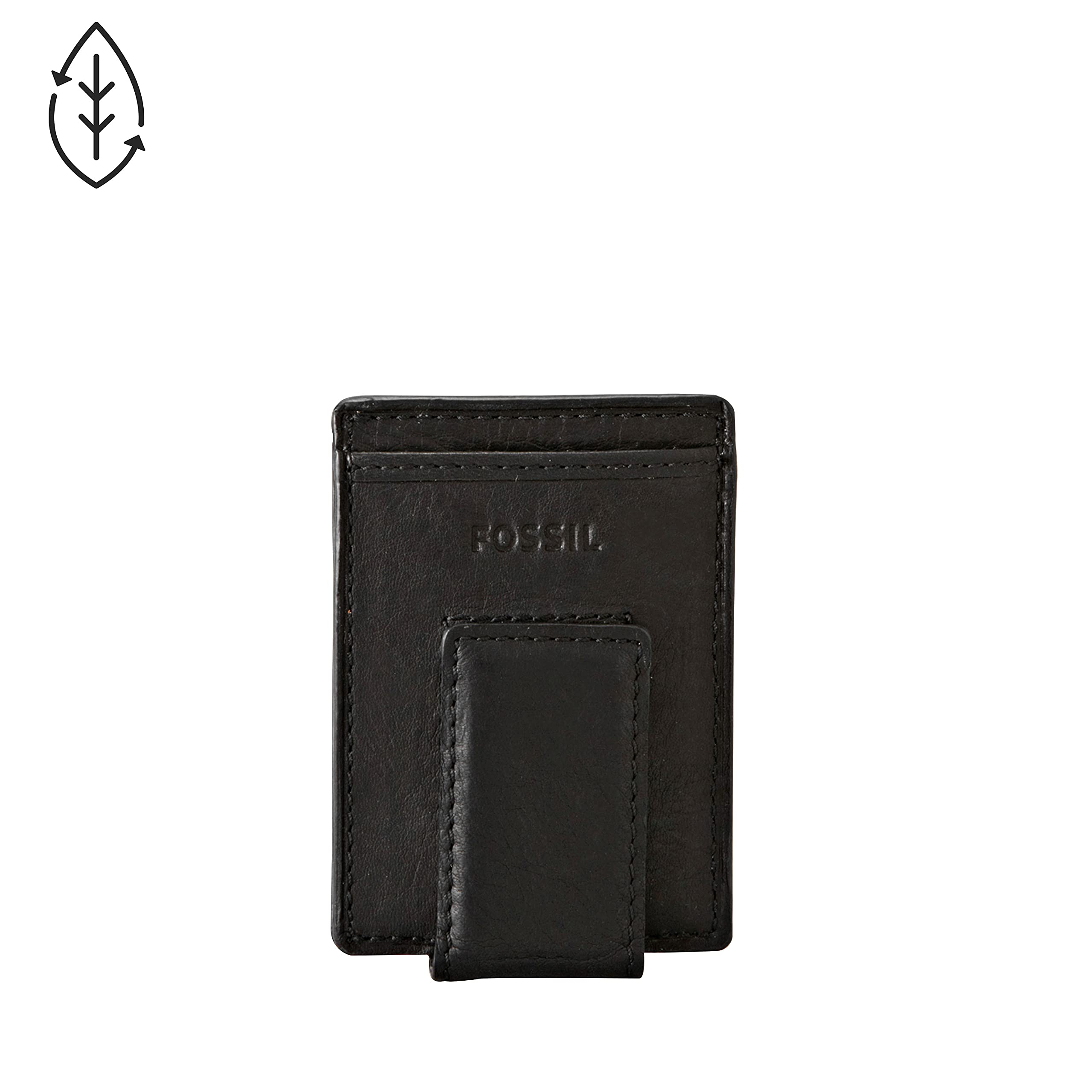 Fossil Men's Andrew Leather Magnetic Card Case with Money Clip Wallet