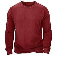 Mens Thicken Tee Shirt Workout Muscle Shirts Crew Neck Long Sleeve Gym Tops Athletic Fit Lightweight Pullover Tees