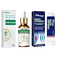 Instant Tinnitus Relief Nasal Inhaler + Daily Care Ear Drop,Instant Relief + Reduce Tinnitus Recurrence, Tinnitus Relief for Ringing Ears