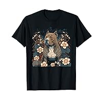 Surrealism Japanese Painting PitBull dog T-Shirt