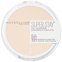 Maybelline Super Stay Full Coverage Powder Foundation Makeup, Up to 16 Hour Wear, Soft, Creamy Matte Foundation, Natural Ivory, 1 Count