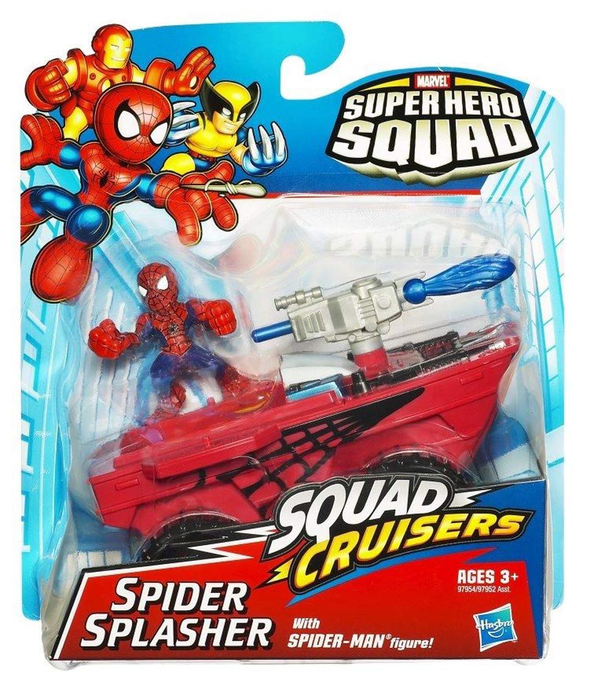 Marvel Super Hero Squad Spider Splasher Squad Cruisers with Spider-Man Figure