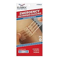 Clozex Emergency Laceration Closures - Repair Wounds Without Stitches. FDA Cleared Skin Closure Device for 2 Individual Wounds Or Combine for Total Length of 2 Inches. Life Happens, Be Ready!
