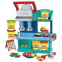Kitchen Creations Busy Chef's Restaurant Playset, 2-Sided Play Kitchen Set, Preschool Cooking Toys, Kids Arts & Crafts, Ages 3+