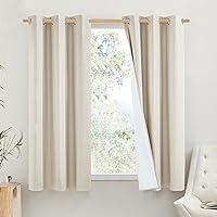 NICETOWN Linen Blackout Cold Blocking Curtains 63
