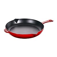 Staub Cast Iron 10-inch Fry Pan - Cherry, Made in France