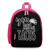 You Had Me at Tacos Mini Travel Backpack Casual Lightweight Hiking Shoulders Bags with Side Pockets