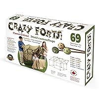 Camo Color - Building Kit for Kids 8-12 - Indoor Creative Fort Building STEM Toys - Durable and Portable Kit for Team Building Skills and Creative Thinking – 1 Box, 69 Pcs