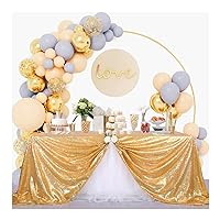 B-COOL Gold Sequin Tablecloth Party Glitter Tablecloth Sparkly Table Cloth 60x102 Inches Rectangle Classy Elegant Tablecloth for Christmas Halloween Theme Parties Table Decorations
