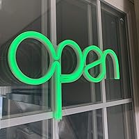 LED Open Signs for Business Store Green Open Neon Light Up Letters Advertisement Board USB Powered Open Electric Display Sign for Front Door Windows Bar Bub Restaurant Café Tattoo Spa Massage(KAILU)