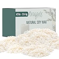 Natural Soy Wax DIY Candle Making Kit and Candle Making Supplies - Premium Soy Candle Wax, 100 6-Inch Pre-Waxed Candle Wicks, 2 Metal Centering Devices (45 lb)