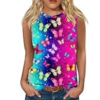 Spring Summer Workout Tank Tops for Women 2024 Plus Size Sleeveless Oversized Blouses Shirts Beach Clothes for Women