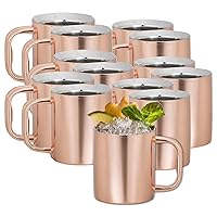 7600CV031 Moscow Mule Mug, For Vodka Gin Rum Whiskey Ginger Beer Cocktails Mixed Drink, 8 Ounces, 12 Pcs