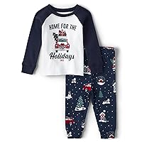 The Children's Place Kids' Family Matching, Festive Christmas Pajama Sets, Cotton