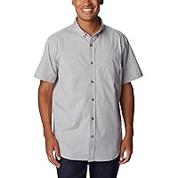 Columbia Men's Rapid Rivers II Short Sleeve Shirt, Columbia Grey Stripe, X-Large