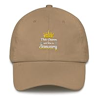 Queens are Born in January Crown Birthday Wish Dad Cap