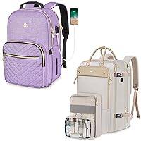 MATEIN Laptop Backpack for Women, Anti Theft 15.6 inch College Backpack with USB Charging Port, Carry on Backpack for Women, 52L TSA Travel Laptop Backpack with Shoes Compartment