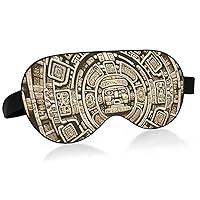 Unisex Sleep Eye Mask Ancient-Mayan-Calendar-Stone Night Sleeping Mask Comfortable Eye Sleep Shade Cover