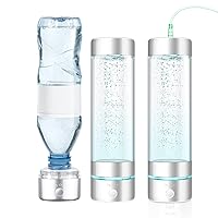 Hydrogen Water Generator Machine Bottle, Hydrogen Rich Water Generator Maker Cup with SPE and PEM,320ml 3700ppb Dual Mode Hydrogen Water Maker Ionized for Travel Hiking Swimming